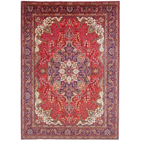 Tappeto Tabriz Persia Rosso Carminio Blu Profondo 248x350 cm