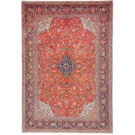 Tappeto Sarough Persia Rosso-arancio Blu Scuro 202x295 cm