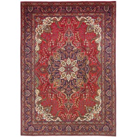 Tappeto Tabriz Persia Rosso Blu Scuro 247x348 cm