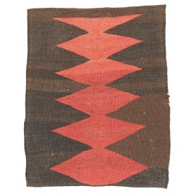 Tappeto Kilim Vintage Persia Marrone Rosso Terracotta 83x103