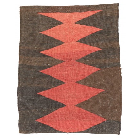 Tappeto Kilim Vintage Persia Marrone Rosso Terracotta 83x103