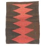 Tappeto Kilim Vintage Persia Marrone Rosso Terracotta 83x103