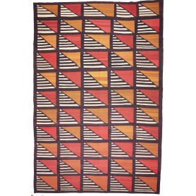 Tappeto Kilim Vintage Persia Arancione Rosso 301x446 cm