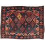 Tappeto Gabbeh Fine Persia Blu Notte Rosso Terracotta 80x108