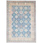 Tappeto Kazak Afghanistan Blu Medio Crema 166x241 cm