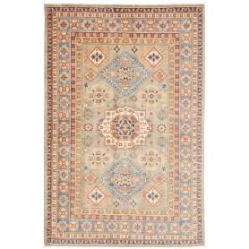 Tappeto Kazak Afghanistan Grigio-verde Blu 121x183 cm