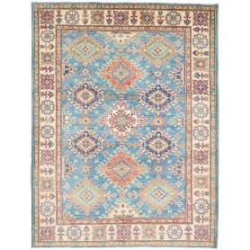 Tappeto Kazak Afghanistan Blu Beige 151x199 cm