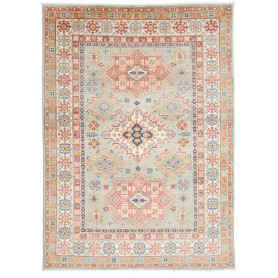 Tappeto Kazak Afghanistan Verde Salvia Corallo 147x200 cm
