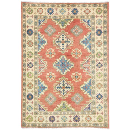 Tappeto Kazak Co Afgahnistan Rosso Terracotta Blu 105x147 cm