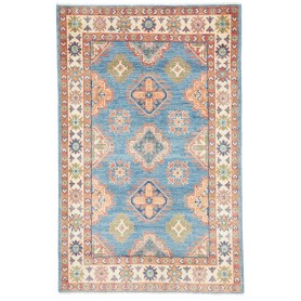 Tappeto Kazak Co Afgahnistan Blu Terracotta 102x158 cm