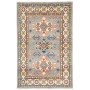 Tappeto Kazak Co Afgahnistan Grigio-azzurro Crema 80x123 cm