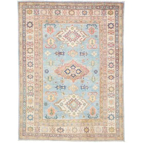 Tappeto Kazak Co Afgahnistan Azzurro Chiaro Dominante Con Ac
