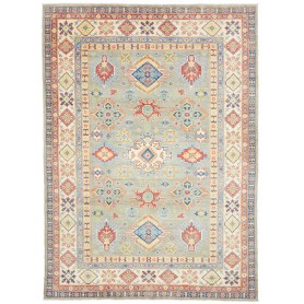 Tappeto Kazak Co Afgahnistan Verde Salvia Rosso 199x281 cm