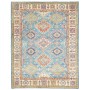 Tappeto Kazak Co Afgahnistan Blu Terracotta E Crema 154x200