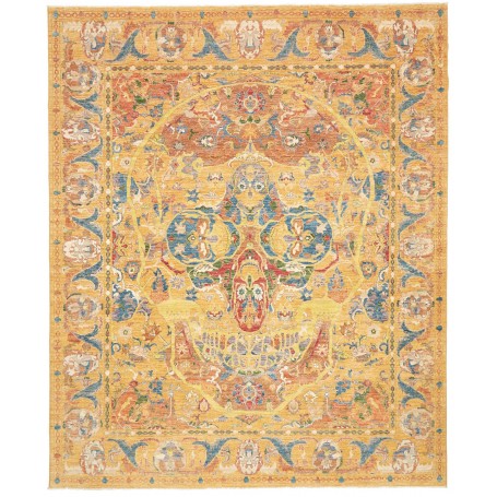 Tappeto Shahi Fine Pakistan Giallo Oro Terracotta 249x302 cm