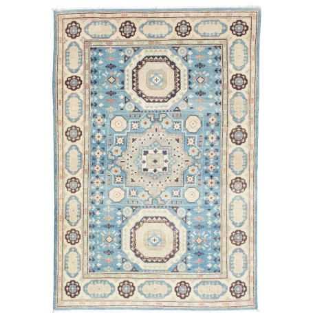 Tappeto Kazak Co Afgahnistan Azzurro Beige 122x178 cm
