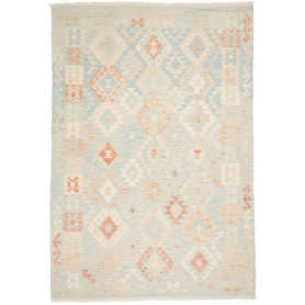 Tappeto Killim Afgahnistan Azzurro Cielo Terracotta Chiaro 1