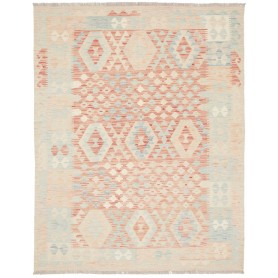 Tappeto Killim Afgahnistan Bianco Sporco Terracotta 148x192