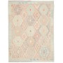 Tappeto Killim Afgahnistan Azzurro Tenue E Rosa Corallo 152x