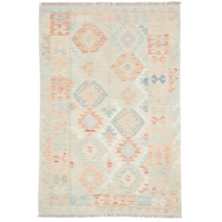 Tappeto Killim Afgahnistan Bianco Sporco Arancione Terracott