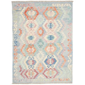 Tappeto Killim Afgahnistan Azzurro Cielo 133x174 cm