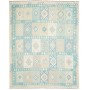 Tappeto Killim Afgahnistan Azzurro Acquamarina E Crema 245x3