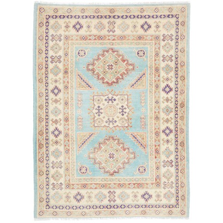 Tappeto Kazak Co Afgahnistan Acquamarina Tenue Crema 103x143
