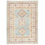 Tappeto Kazak Co Afgahnistan Acquamarina Tenue Crema 103x143