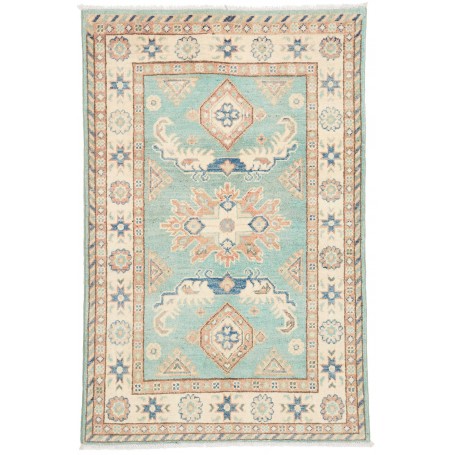 Tappeto Kazak Co Afgahnistan Acquamarina Crema 82x126 cm