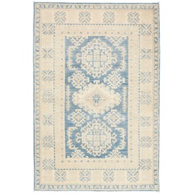 Tappeto Kazak Co Afgahnistan Blu Crema 121x184 cm