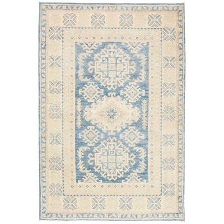 Tappeto Kazak Co Afgahnistan Blu Crema 121x184 cm