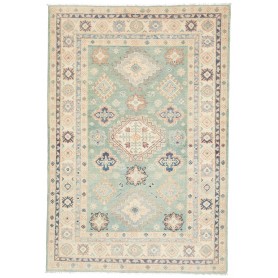 Tappeto Kazak Co Afgahnistan Verde Acqua Crema 122x179 cm