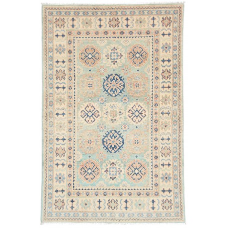 Tappeto Kazak Co Afgahnistan Verde Acqua Beige 100x151 cm