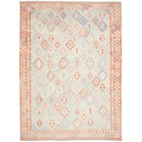 Tappeto Killim Afgahnistan Multicolore Pastello azzurro Cora