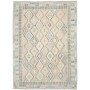 Tappeto Killim Afgahnistan Blu Pastello E Beige 253x347 cm