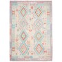 Tappeto Kilim Afghanistan Lavanda Chiaro Rosa Tenue 204x287