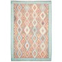 Tappeto Kilim Afghanistan Corallo Acquamarina 203x302 cm