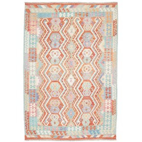 Tappeto Kilim Afghanistan Terracotta Acquamarina 204x296 cm
