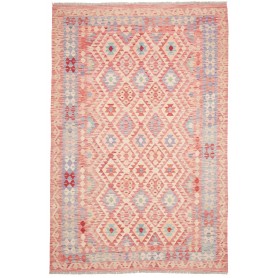 Tappeto Kilim Afghanistan Corallo Beige 199x299 cm