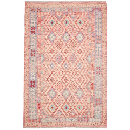 Tappeto Kilim Afghanistan Corallo Beige 199x299 cm