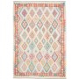 Tappeto Kilim Afghanistan Crema Turchese 211x301 cm