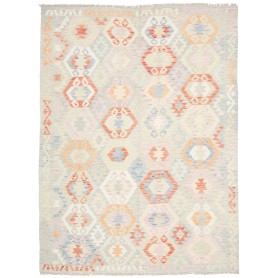 Tappeto Kilim Afghanistan Avorio Grigio Perla 185x248 cm