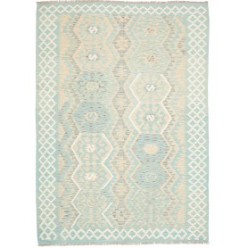 Tappeto Kilim Afghanistan Celeste Beige 179x244 cm