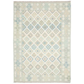 Tappeto Kilim Afghanistan Acquamarina Azzurro 174x244 cm