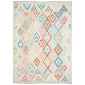 Tappeto Kilim Afghanistan Azzurro Corallo 178x247 cm