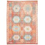 Tappeto Kilim Afghanistan Arancione Terracotta Azzurro 173x2