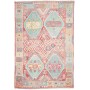 Tappeto Kilim Afghanistan Rosso Corallo Turchese Acquamarina