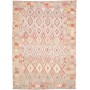 Tappeto Kilim Afghanistan Multicolore pesca Rosso Tenue 253x