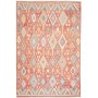 Tappeto Kilim Afghanistan Arancio Corallo Azzurro 201x298 cm