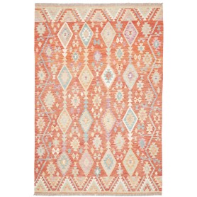 Tappeto Kilim Afghanistan Terracotta Arancio 199x294 cm